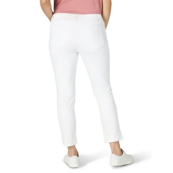 NWOT Riders by Lee Indigo Fringe Cuff Boyfriend Cropped Jeans 8 - Picture 2 of 12